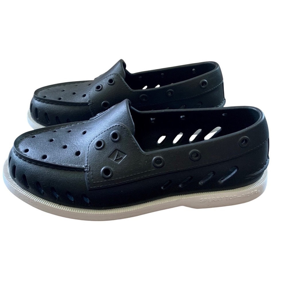 Sperry Size 8 Authentic Original Float Boat Shoes Black Water Friendly Slip On